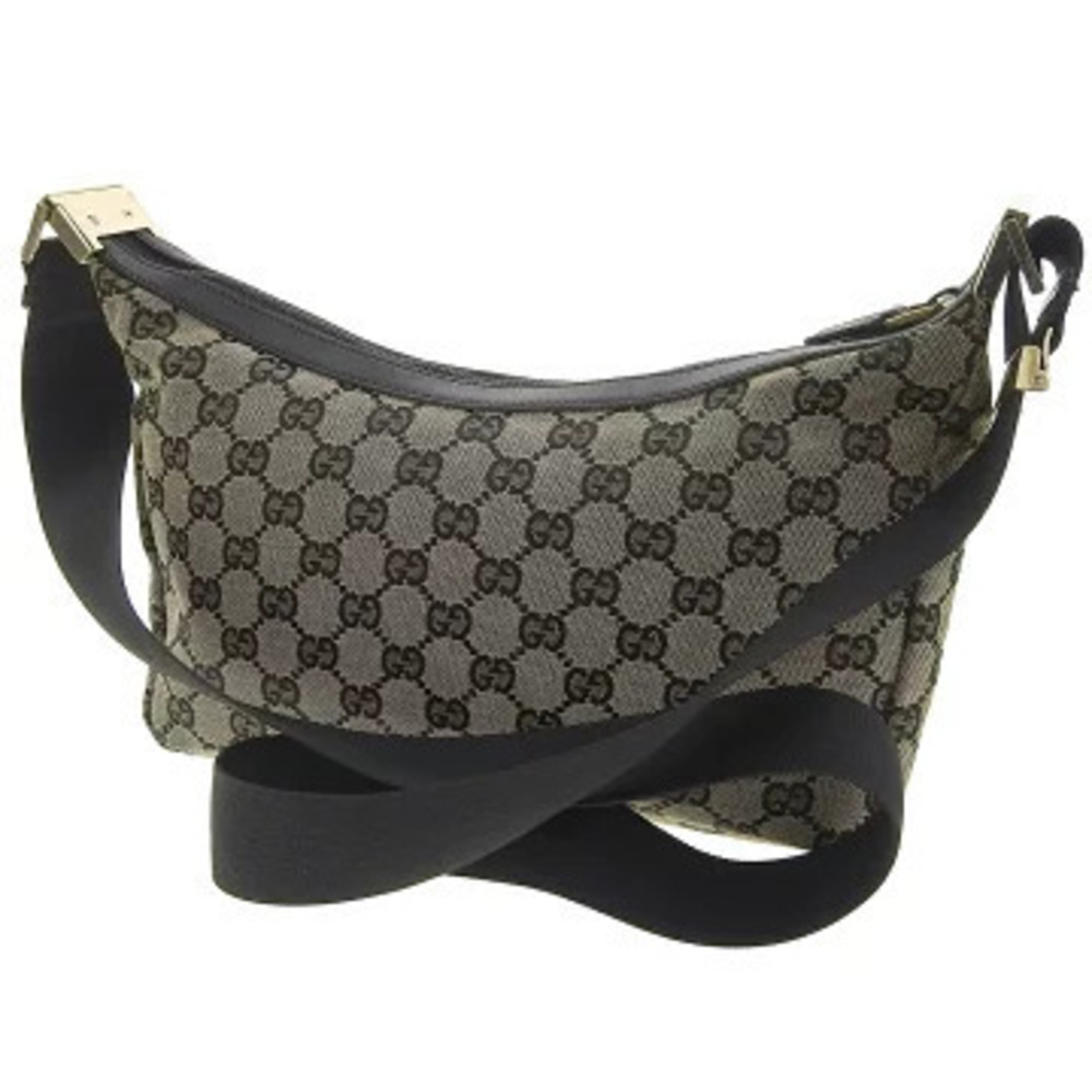 Gucci Bag Logo Gray Crossbody Shoulder GG Canvas